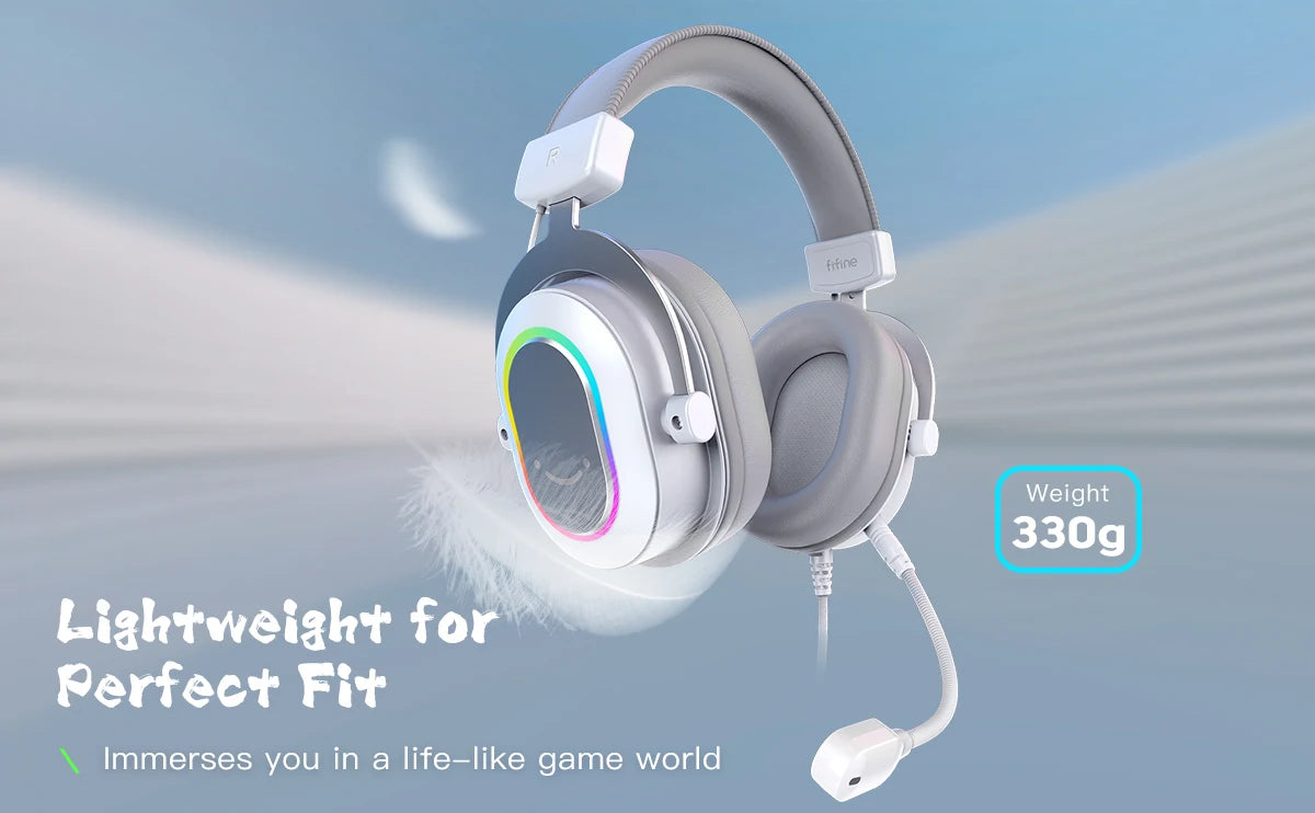 FIFINE RGB Headset Ampligame-H6W